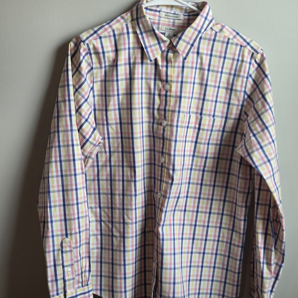 L.L. Bean Women's Multicolor Plaid Button Down Shirt